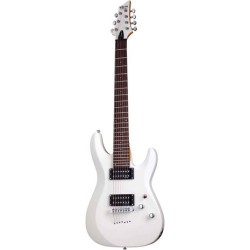 GUITARRA SCHECTER ELECTRICA C-7 DELUXE BLANCO SATINADO