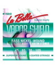 La Bella Encordadura Para Bajo Eléctrico Niquel 0.045-0.105 VSB4D Vapor Shield