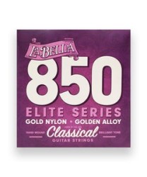 La Bella Encordadura Para Guitarra Clásica De Nylon Oro 850LB Concert