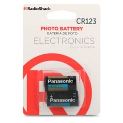 Pilas Foto de Litio CR123 RadioShack / 2 piezas