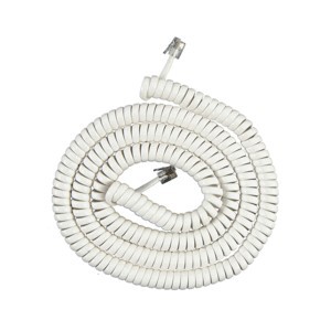 Cable Telefónico General Electric Espiral / 7.62 m / Blanco