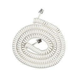 Cable Telefónico General Electric Espiral / 7.62 m / Blanco