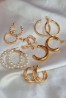 Aretes set 6 pares aleacion ZZZZ