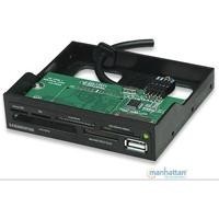 LECTOR DE TARJETAS INT. 63 EN 1 USB 2.0 MANHATTAN NEGRO