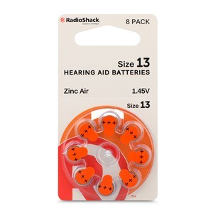 Batería Auditiva RadioShack 13 / Naranja / 8 piezas
