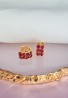 Aretes rojos zirconia 193B
