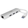 CONCENTRADOR DE 3 PUERTOS USB 3.0 CON ADAPTADOR DE RED ET...
