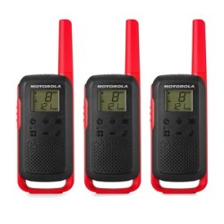 Radio de dos Vías Motorola Talkabout T210TP / 20 millas / 22 canales / Negro con rojo / 3 piezas
