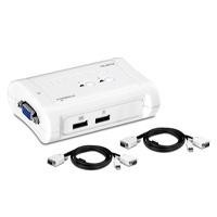 KVM SWITCH TRENDNET TK-207K USB/VGA DE 2 PUERTOS INCLUYE ...