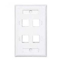 PLACA DE PARED CONDUNET 4 PUERTOS TIPO KEYSTONE/ UL94V-0/...
