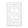 PLACA DE PARED CONDUNET 4 PUERTOS TIPO KEYSTONE/ UL94V-0/...