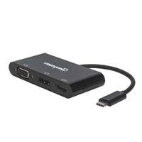 CONVERTIDOR DE USB-C A MULTIPUERTOS HDMI, DISPLAYPORT Y V...