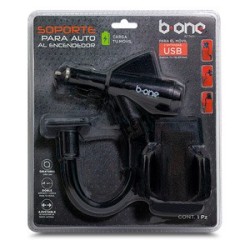 Cargador de Celular con Soporte para Auto B One / Negro