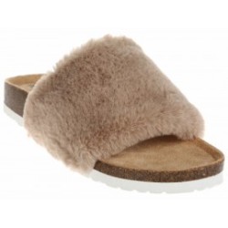 Sandalia con peluche That's It beige