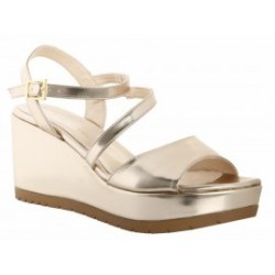Sandalia wedge Ramiro Olivares oro