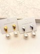Arete Gota Perla Acero