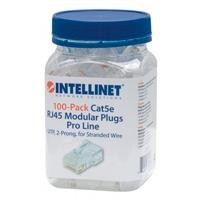 PLUG RJ45 CAT 5E INTELLINET UTP MULTIFILAR PRO 100 PZAS