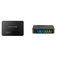 ATA GIGABIT DE 4 PUERTOS FXS CON 2 PUERTOS DE RED GIGABIT...