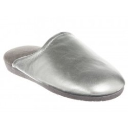 Pantufla lisa Arra plata