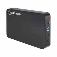 GABINETE MANHATTAN PARA DISCO DURO 3.5 SATA USB V3.0 NEGRO