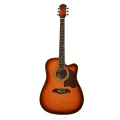 GUITARRA OSCAR SCHMIDT ELECTRO ACUSTICA OG2CEF AMARILLO SOMBREADO