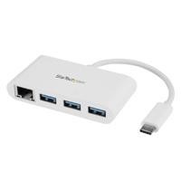CONCENTRADOR USB 3.0 DE 3 PUERTOS CON USB-C Y ETHERNET GI...
