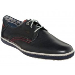 Zapato Fluchos de piel azul marino