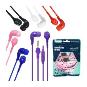 Audífonos manos libres alámbricos buytiti con sonido estéreo y entrada auxiliar 3.5mm, variedad de colores / by-aud-300