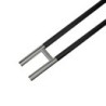 MANILLÓN TIPO H MOLETEADO - SATÍN/NEGRO - 50" - MODULAR - ACERO INOXIDABLE 304 - MOD. L22 (SET) | www.jako.mx