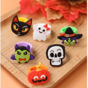 Anillo Unitalla de Goma con Diseños de Halloween