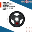 Par de discos de acero recubiertos 5 kg 2" Wod Pro,Par de discos de acero recubiertos 5 kg 2" Wod Pro