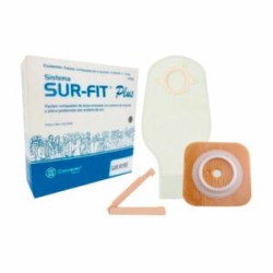 Equipo Para El Manejo De Ileostomía O Colostomía Sistema Sur-Fit Plus 57 Mm 4 Placas + 4 Bolsas + 1 Pinza