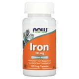 NOW Foods, Hierro, 18 mg, 120 cápsulas vegetales