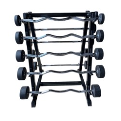 Barras de peso integrado 10 pzas con rack Wod Pro,Barras de peso integrado 10 pzas con rack Wod Pro