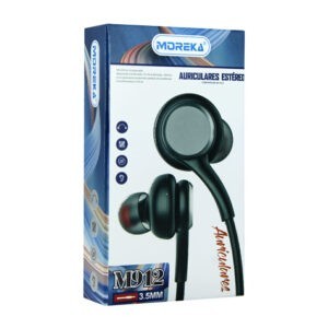 Audífonos manos libres alámbricas moreka con sonido estéreo y entrada auxiliar 3.5mm, variedad de colores / m912