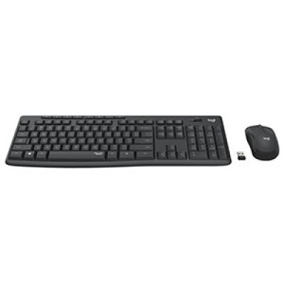 Kit teclado y mouse Logitech Inalámbrico MK295 color negro