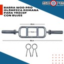 ​Barra Wod Pro Olímpica Romana para Tricep con bujes,​Barra Wod Pro Olímpica Romana para Tricep con bujes
