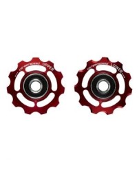 RUEDAS DE POLEAS PARA SHIMANO 11S (ROJO)