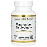 California Gold Nutrition, Bisglicinato de magnesio, Fórmula con TRAACS®, 200 mg, 60 cápsulas vegetales (100 mg por cápsula)