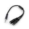 ADAPTADOR DE DIADEMA MINI-JACK 3.5MM 4 PINES A CONECTORES...