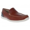 Zapato mocasín Flexi de piel café