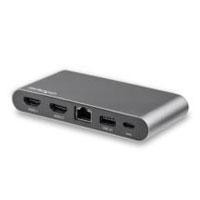 ADAPTADOR MULTIPUERTO USB C PARA DOS PANTALLAS HDMI 4K PD...