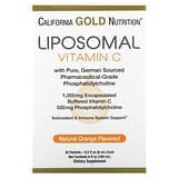 California Gold Nutrition, Vitamina C liposomal, Sabor a naranja, 1000 mg, 30 sobres, 6 ml (0,2 oz. líq.) cada uno