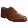 Zapato con agujeta Baltarini de piel café