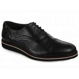 Baltarini Zapato de Piel con Agujeta Negro