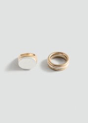 Pack 2 anillos combinados