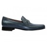 Zapato mocasín Jean Pierre piel azul