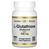 California Gold Nutrition, L-glutatión (reducido), 500 mg, 30 cápsulas vegetales