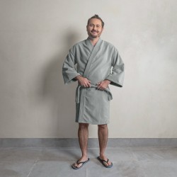 Bata De Baño Soft Gris