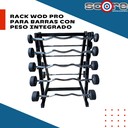 Barras de peso integrado 10 pzas con rack Wod Pro,Barras de peso integrado 10 pzas con rack Wod Pro